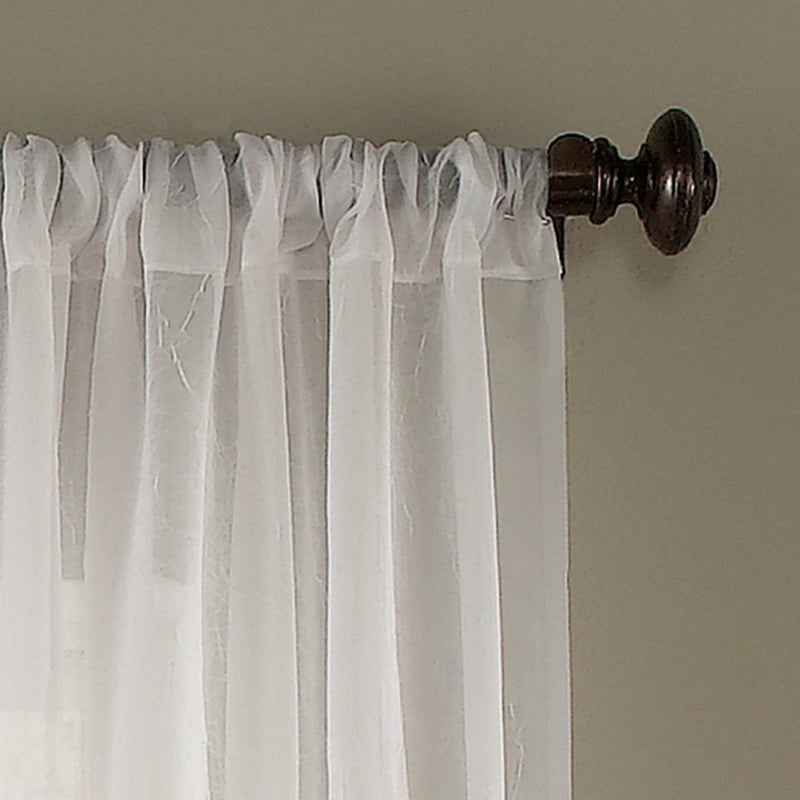 Curtainworks Trinity Crinkle Voile Sheer Curtain - 1 Panel, 51 by 132", Winter White - Image 3